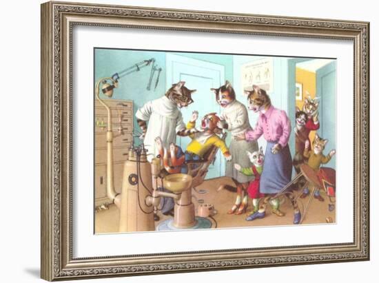 Cats at the Dentist-null-Framed Art Print