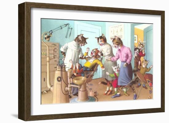 Cats at the Dentist-null-Framed Art Print