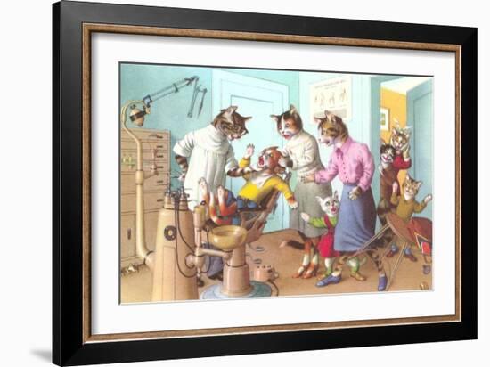 Cats at the Dentist-null-Framed Art Print