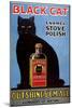 Cats Black Cat Enamel Stove Polish Products, USA, 1920-null-Mounted Giclee Print