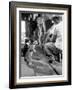 Cats Blackie and Brownie Catching Squirts of Milk During Milking at Arch Badertscher's Dairy Farm-Nat Farbman-Framed Photographic Print