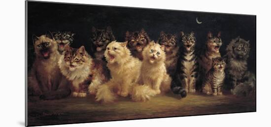 Cats Chorus-Louis Wain-Mounted Premium Giclee Print