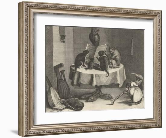 Cats Concert, 1635-1636-David (II)-Framed Art Print