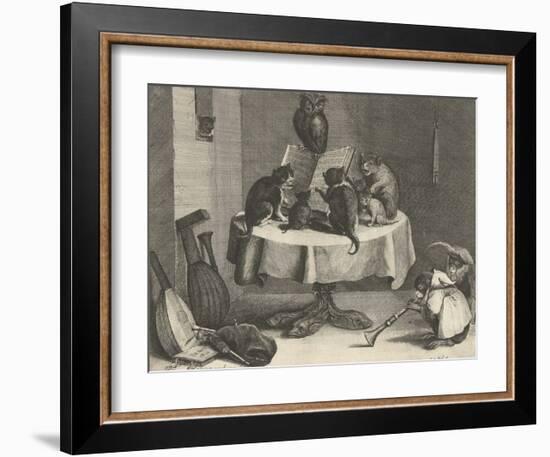 Cats Concert, 1635-1636-David (II)-Framed Art Print