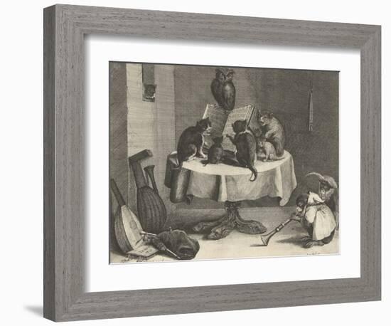 Cats Concert, 1635-1636-David (II)-Framed Art Print