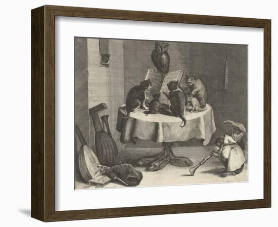 Cats Concert, 1635-1636-David (II)-Framed Art Print