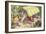 Cats Falling Off a Swing Bench-null-Framed Giclee Print