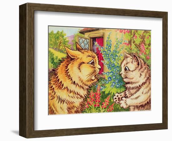 Cats in a Garden-Louis Wain-Framed Giclee Print