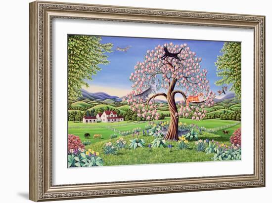 Cats in a Magnolia Tree, 1993-Liz Wright-Framed Giclee Print