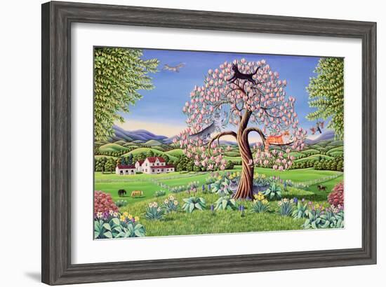 Cats in a Magnolia Tree, 1993-Liz Wright-Framed Giclee Print