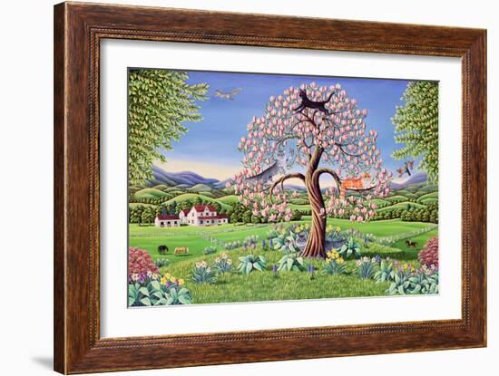 Cats in a Magnolia Tree, 1993-Liz Wright-Framed Giclee Print