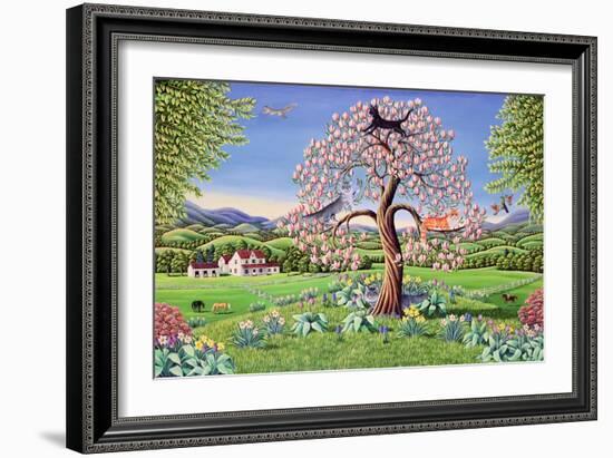 Cats in a Magnolia Tree, 1993-Liz Wright-Framed Giclee Print