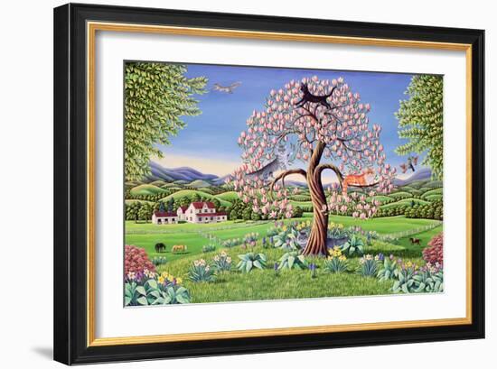 Cats in a Magnolia Tree, 1993-Liz Wright-Framed Giclee Print