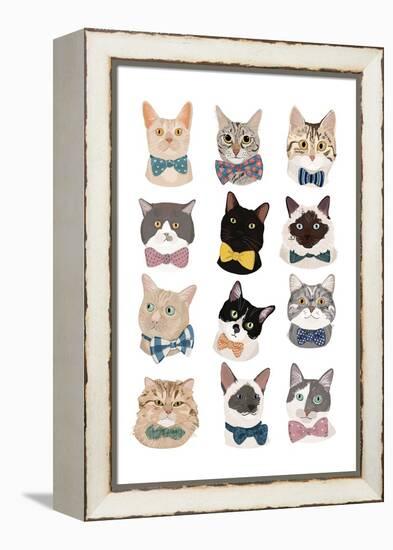 Cats in Bow Ties-Hanna Melin-Framed Stretched Canvas