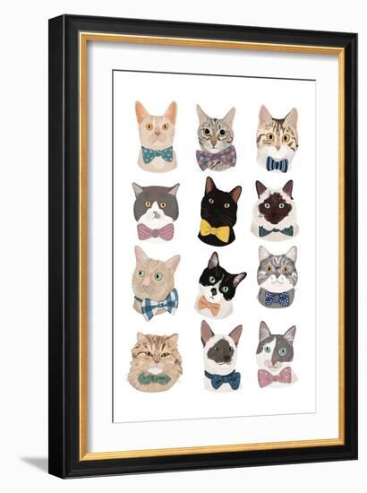 Cats in Bow Ties-Hanna Melin-Framed Art Print