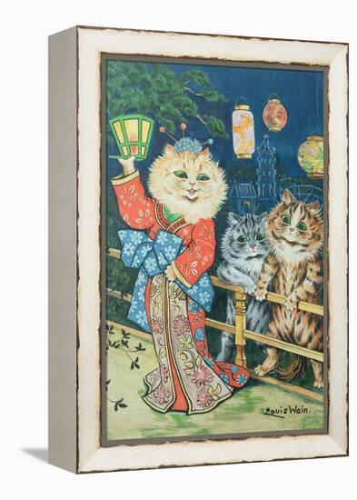 Cats in Japan-Louis Wain-Framed Premier Image Canvas