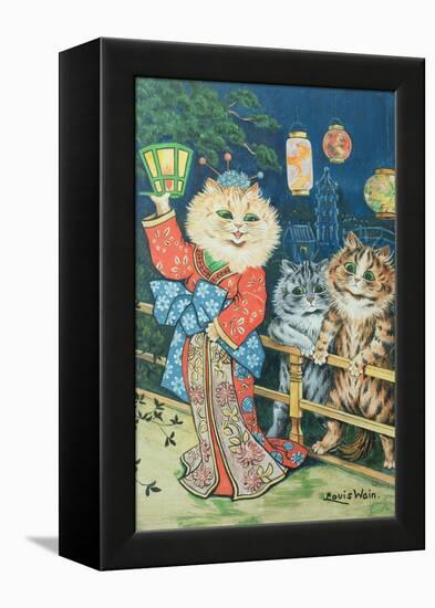 Cats in Japan-Louis Wain-Framed Premier Image Canvas