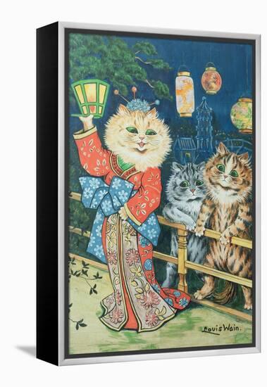 Cats in Japan-Louis Wain-Framed Premier Image Canvas