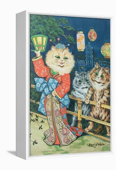 Cats in Japan-Louis Wain-Framed Premier Image Canvas