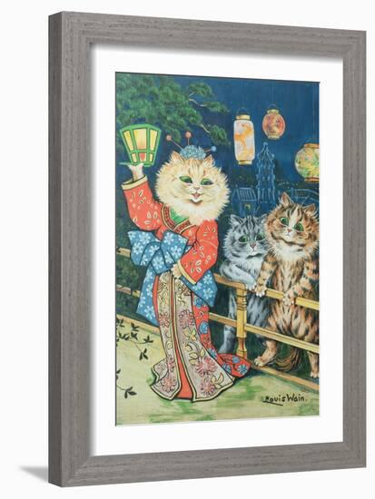 Cats in Japan-Louis Wain-Framed Giclee Print