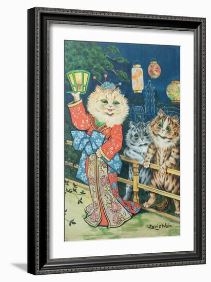 Cats in Japan-Louis Wain-Framed Giclee Print