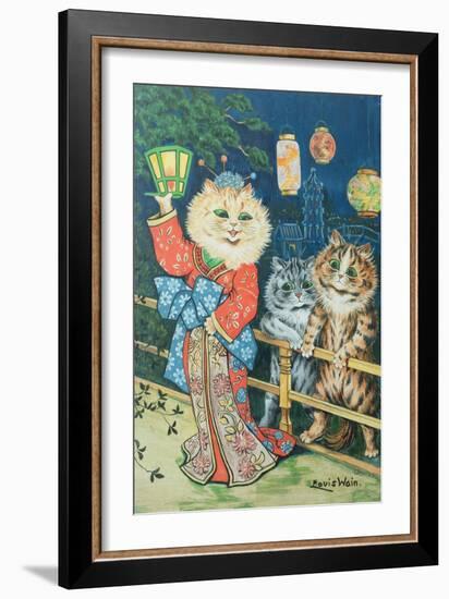 Cats in Japan-Louis Wain-Framed Giclee Print