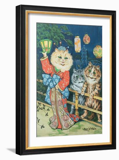 Cats in Japan-Louis Wain-Framed Giclee Print