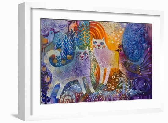 Cats in the Galaxy-Oxana Zaika-Framed Giclee Print