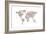 Cats Map of the World Map-Michael Tompsett-Framed Premium Giclee Print