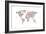 Cats Map of the World Map-Michael Tompsett-Framed Premium Giclee Print