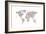 Cats Map of the World Map-Michael Tompsett-Framed Premium Giclee Print