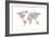 Cats Map of the World Map-Michael Tompsett-Framed Art Print