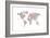 Cats Map of the World Map-Michael Tompsett-Framed Art Print