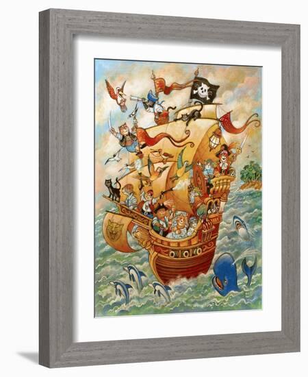 Cats of Caribian-Bill Bell-Framed Giclee Print