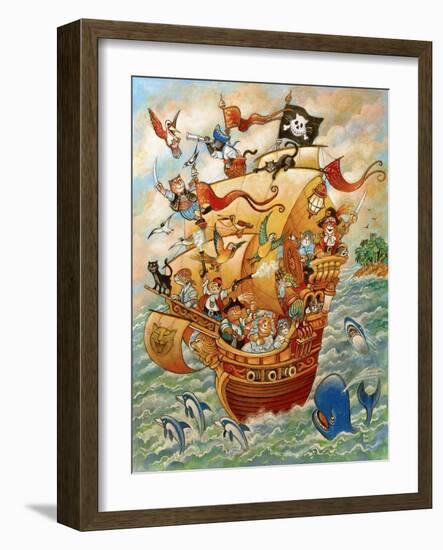 Cats of Caribian-Bill Bell-Framed Giclee Print