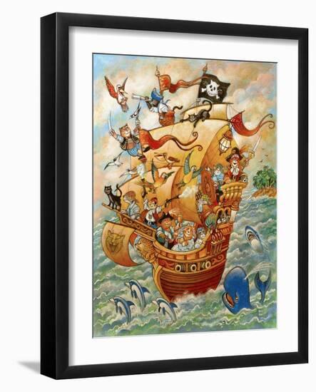 Cats of Caribian-Bill Bell-Framed Giclee Print