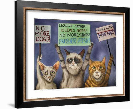 Cats on Strike-Leah Saulnier-Framed Giclee Print
