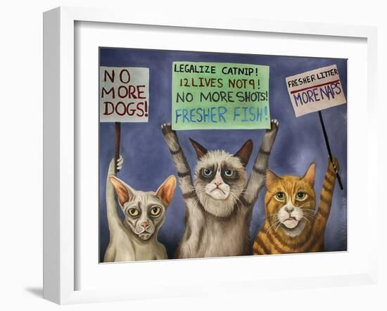 Cats on Strike-Leah Saulnier-Framed Giclee Print