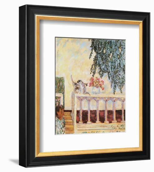 Cats on the Railing-Pierre Bonnard-Framed Premium Giclee Print