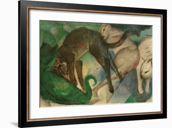 Cats Playing-Franz Marc-Framed Giclee Print