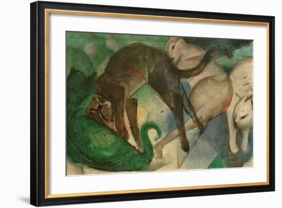 Cats Playing-Franz Marc-Framed Giclee Print