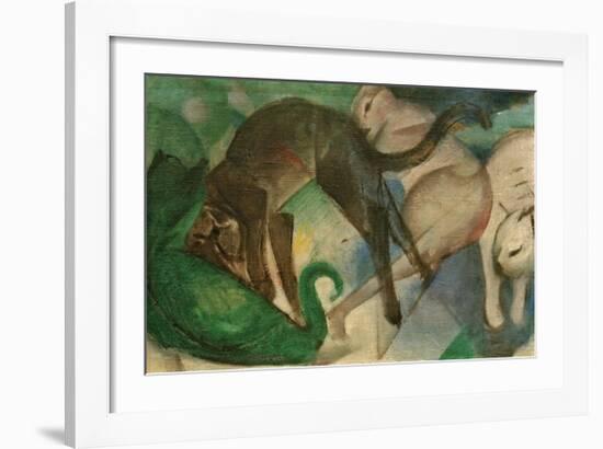 Cats Playing-Franz Marc-Framed Giclee Print