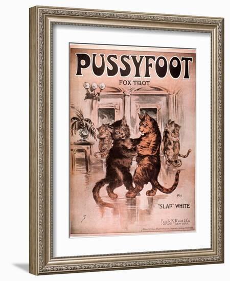 Cats Pussyfoot Fox Trot, USA, 1920-null-Framed Giclee Print