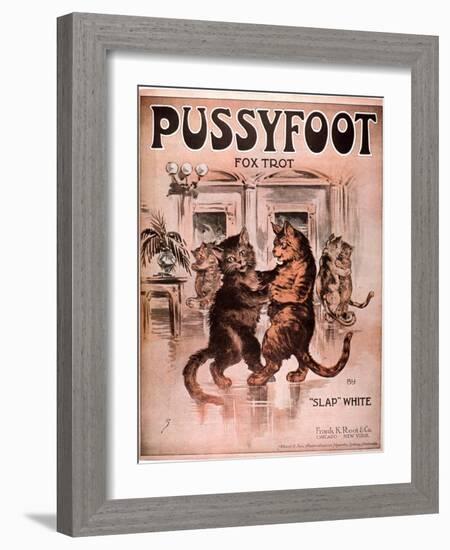 Cats Pussyfoot Fox Trot, USA, 1920-null-Framed Giclee Print