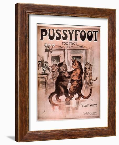 Cats Pussyfoot Fox Trot, USA, 1920-null-Framed Giclee Print