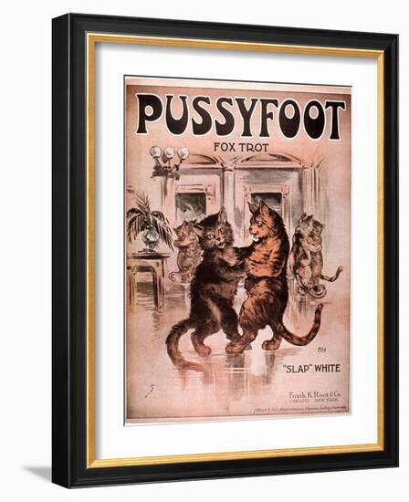 Cats Pussyfoot Fox Trot, USA, 1920-null-Framed Giclee Print
