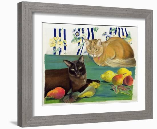 Cats with Fruit-Anne Robinson-Framed Giclee Print