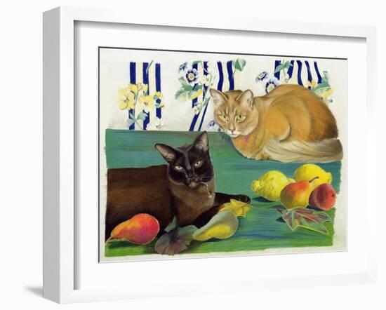 Cats with Fruit-Anne Robinson-Framed Giclee Print