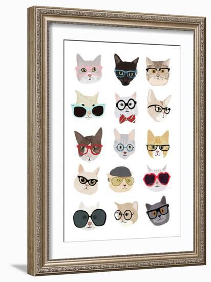 Cats with Glasses-Hanna Melin-Framed Giclee Print