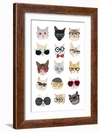 Cats with Glasses-Hanna Melin-Framed Giclee Print